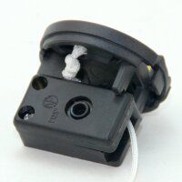 E27 Kunststoff-Lampenfassung schwarz mit Zugschalter und Außengewinde M10x1 IG