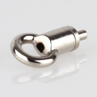 Messing Seilstopper 10x30 mm mit Öse, vernickelt