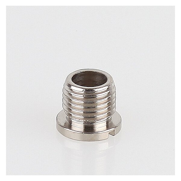 M10x1x8 mm Außengewinde Messing Seilstopper T-Nippel für Deckenhalter, vernickelt, 12x10 mm