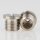 M10x1x8 mm Außengewinde Messing Seilstopper T-Nippel für Deckenhalter, vernickelt, 12x10 mm