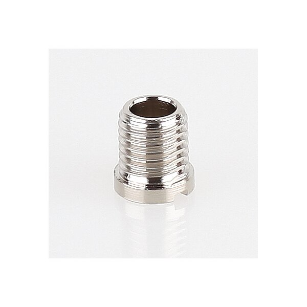 M8x1x8 mm Außengewinde Messing Seilstopper T-Nippel für Deckenhalter, vernickelt, 9x10 mm