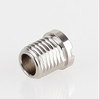 M8x1x8 mm Außengewinde Messing Seilstopper T-Nippel für Deckenhalter, vernickelt, 9x10 mm
