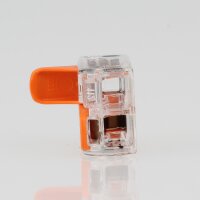 Wago 221-412 Compact Verbindungsklemme 2-polig, transparent, für alle Leiterarten