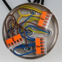 Wago 221-415 Compact Verbindungsklemme 5-polig, transparent, für alle Leiterarten