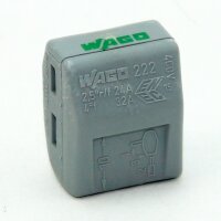 Wago 222-413 Universal Verbindungsklemme 3-polig, grau, für alle Leiterarten