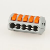 Wago 222-415 Universal Verbindungsklemme 5-polig, grau,...