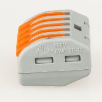 Wago 222-415 Universal Verbindungsklemme 5-polig, grau, für alle Leiterarten