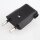 Eurostecker schwarz 250V/6A mit seitlicher Kabelführung und Schraubkontakten