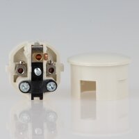 zwei Erdleitersystem Schutzkontakt-Stecker Winkelstecker weiß 250V/16A