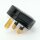 Lampen-Stecker Netzstecker schwarz für Großbritannien UK/GB 3-polig 240V/13A flache Stifte