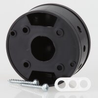 Lampen Abzweig-Baldachin – Kunststoff schwarz, Ø 70 mm, Höhe 31,5 mm, mit Bajonett-Verschluss