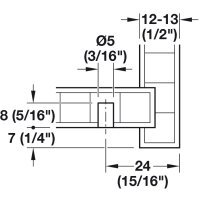 Häfele Rückwandverbinder Rückwandhalter Ixconnect RPC D 5/24 grau