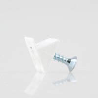 Häfele Rückwandverbinder Rückwandhalter 15x10 mm Kunststoff weiß mit Schraube