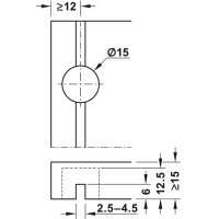 Häfele Rückwandverbinder Rückwandhalter Ixconnect RPC S 15/25 Kunststoff weiß