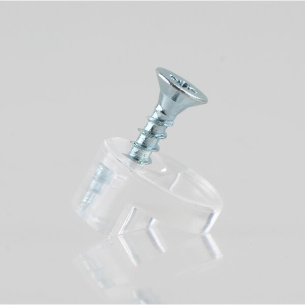 Häfele Glashalter Kunststoff transparent für 4mm Glas