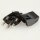 Schutzkontakt-Stecker Schweiz schwarz – 250V/10A – mit Schraubkontakten und Zugentlastung