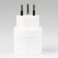 Reiseadapter-Stecker Schweiz auf Deutschland-Kupplung 250V/10A mit Erdung