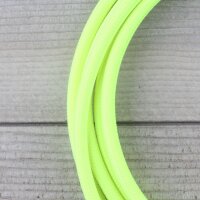 Textilkabel Anschlussleitung Zuleitung 2-5m neon gelb mit Schutzkontakt-Winkelstecker