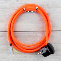 Textilkabel Anschlussleitung Zuleitung 2-5m neon orange...