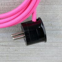 Textilkabel Anschlussleitung Zuleitung 2-5m pink mit...