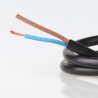 PVC-Lampenkabel schwarz 2-adrig 2x0,75 mm² H03VV-F...