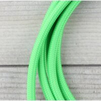 Textilkabel Anschlussleitung Zuleitung 2-5m kiwi grün mit Schutzkontakt-Winkelstecker