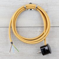 Textilkabel Anschlussleitung Zuleitung 2-5m gold mit...