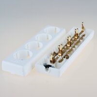 Kaiser Tischsteckdose / Steckdosenleiste ohne Zuleitung – 4-fach, weiß, 250V/16A