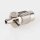 M10x1x8 mm Außengewinde Messing Seilstopper mit Bund und Befestigungsschlitz, vernickelt, Ø 12 mm