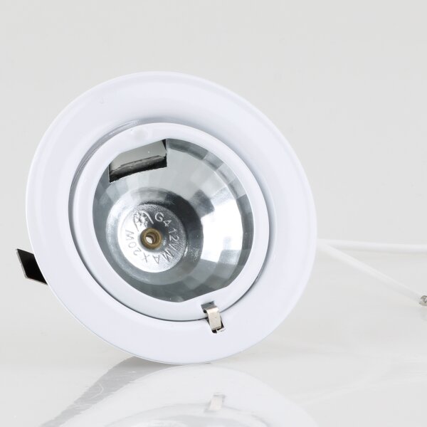 Halogen Möbeleinbaustrahler Einbauleuchte 60mm weiss G4/12V