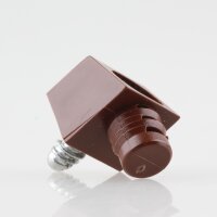 Häfele Korpusverbinder Wandverbinder mit Schraube 14x16 mm Kunststoff braun