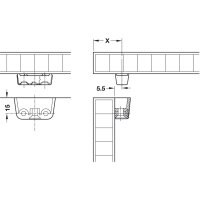 Häfele Korpusverbinder Wandverbinder zum Schrauben 37x15 mm braun