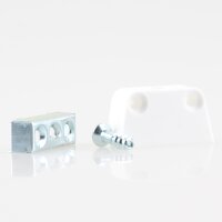 Häfele Korpusverbinder Wandverbinder zum Schrauben 37x15 mm weiß