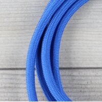 Textilkabel Lampenpendel 1-5m dunkelblau mit E27 Fassung Kunststoff weiß