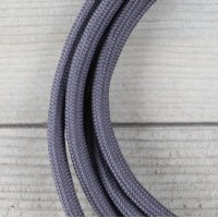 Textilkabel Lampenpendel 1-5m graphit-grau mit E27 Fassung Kunststoff weiß