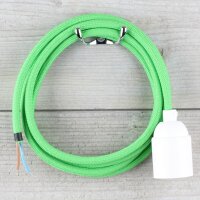Textilkabel Lampenpendel 1-5m kiwi-grün mit E27...