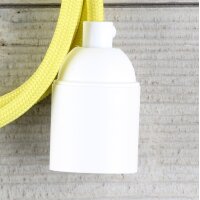 Textilkabel Lampenpendel 1-5m gelb mit E27 Fassung...