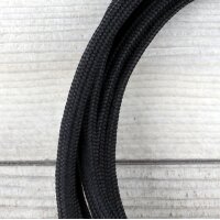 Textilkabel Lampenpendel 1-5m schwarz mit E27 Fassung Kunststoff weiß