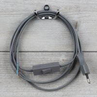 Lampen-Anschlussleitung 2-adrig Grau – 2 m mit...