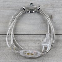 Lampen-Anschlussleitung 2-adrig Transparent – 2 m...