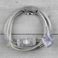Lampen-Anschlussleitung 3-adrig Transparent – 2 m...