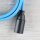 Textilkabel Lampenpendel 1-5m blau mit E14 Fassung Kunststoff schwarz