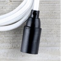 Textilkabel Lampenpendel 1-5m weiß mit E14 Fassung...