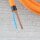 Textilkabel Lampenpendel 1-5m orange mit E14 Fassung Kunststoff schwarz