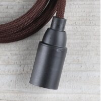 Textilkabel Lampenpendel 1-5m braun mit E14 Fassung...
