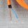 Textilkabel Lampenpendel 1-5m orange mit E14 Fassung Kunststoff weiß