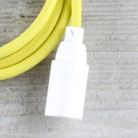 Textilkabel Lampenpendel 1-5m gelb mit E14 Fassung...