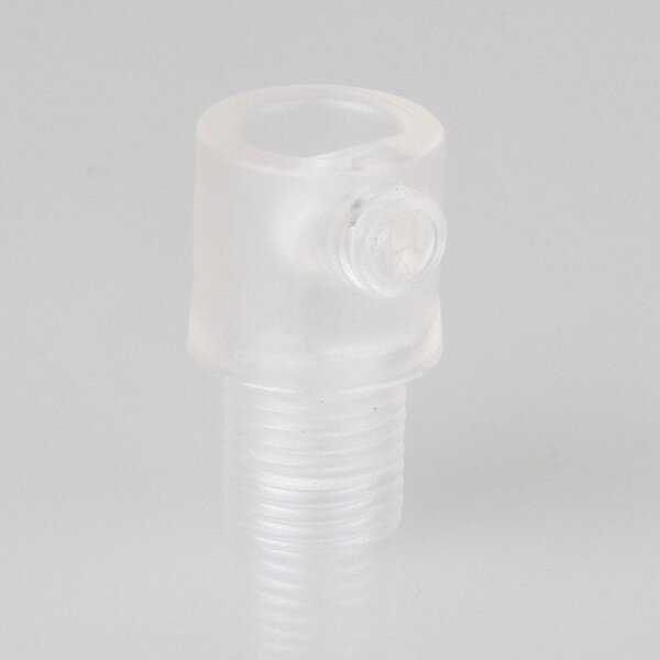M10x1x10mm Klemmnippel Zugentlastung Transparent mit Außengewinde aus Kunststoff