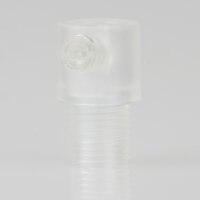 M10x1x10mm Klemmnippel Zugentlastung Transparent mit Außengewinde aus Kunststoff