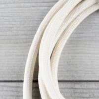 Textilkabel Lampenpendel 1-5m elfenbein mit E14 Fassung Kunststoff weiß